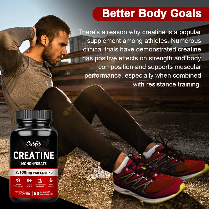 Creatine Monohydrate Capsules Body Building Amid Acid Whey Proteins